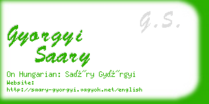 gyorgyi saary business card